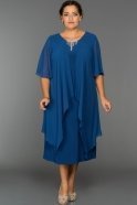 Short Sax Blue Oversized Evening Dress NB5336
