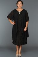 Short Black Oversized Evening Dress NB5336