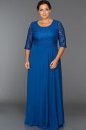 Long Sax Blue Oversized Evening Dress NR5041