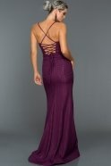 Long Violet Evening Dress ABU007