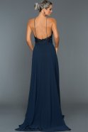 Long Navy Blue Evening Dress ABU190