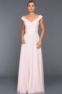 Long Pink Evening Dress F7228