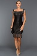 Short Black Evening Dress F7244