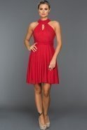 Short Red Evening Dress ABK224