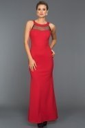 Long Red Evening Dress D9170