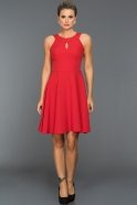 Short Red Evening Dress DS376