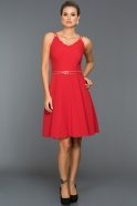 Short Red Evening Dress DS379