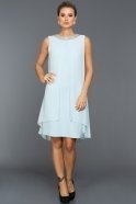 Short Blue Evening Dress ABK031