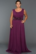 Long Purple Oversized Evening Dress ABU334