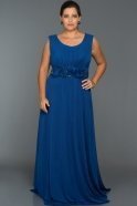 Long Sax Blue Oversized Evening Dress ABU334