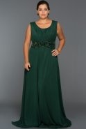 Long Emerald Green Oversized Evening Dress ABU334