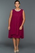 Short Fuchsia Plus Size Dress AB98686