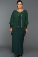 Long Emerald Green Oversized Evening Dress NB5072