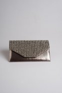 Platinum Striped Stone Evening Handbags V430