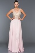 Long Pink Evening Dress ABU093