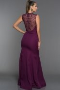 Long Violet Evening Dress C7257