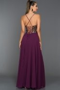 Long Violet Evening Dress C7338