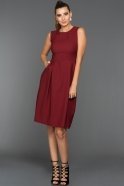 Short Burgundy Evening Dress D9215