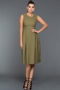 Short Olive Drab Evening Dress D9215