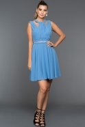 Short Blue Evening Dress F7156
