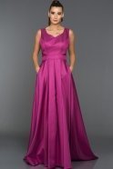Long Fuchsia-Evening Dress ABU192