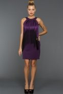 Short Purple Evening Dress DS251