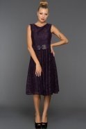 Short Purple Evening Dress DS405