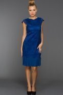 Short Sax Blue Evening Dress ABK077