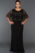 Long Black Oversized Evening Dress BC8831