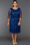 Short Sax Blue Oversized Evening Dress BC8856