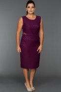 Short Violet Oversized Evening Dress C9043