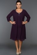 Short Purple Plus Size Dress DS271