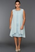 Short Blue Plus Size Dress AB98686
