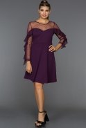 Short Purple Evening Dress AR36989