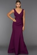 Long Violet Evening Dress C7349