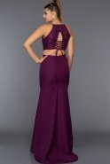 Long Violet Evening Dress C7353