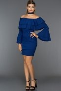Short Sax Blue Evening Dress D9226
