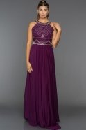 Long Violet Evening Dress W6026