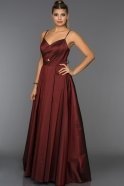 Long Burgundy Evening Dress W6037
