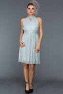 Short Blue Evening Dress ABK055