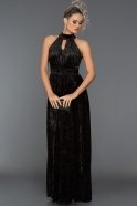 Long Black Velvet Evening Dress BL2093