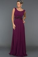 Long Violet Evening Dress ABU186