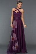 Long Violet Evening Dress ABU331