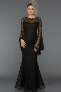 Long Black Prom Dress ABU031