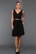 Short Black Evening Dress F7335
