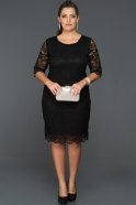 Short Black Oversized Evening Dress ABK131