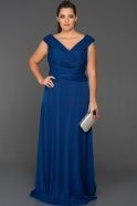 Long Sax Blue Oversized Evening Dress ABU214