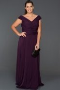 Long Violet Oversized Evening Dress ABU214