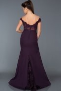 Long Dark Purple Evening Dress ABU013
