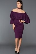 Short Purple Evening Dress AR39004